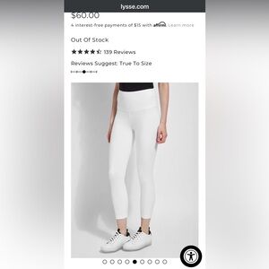 Size Medium Lysse leggings. Gently used; worn maybe 3 times.